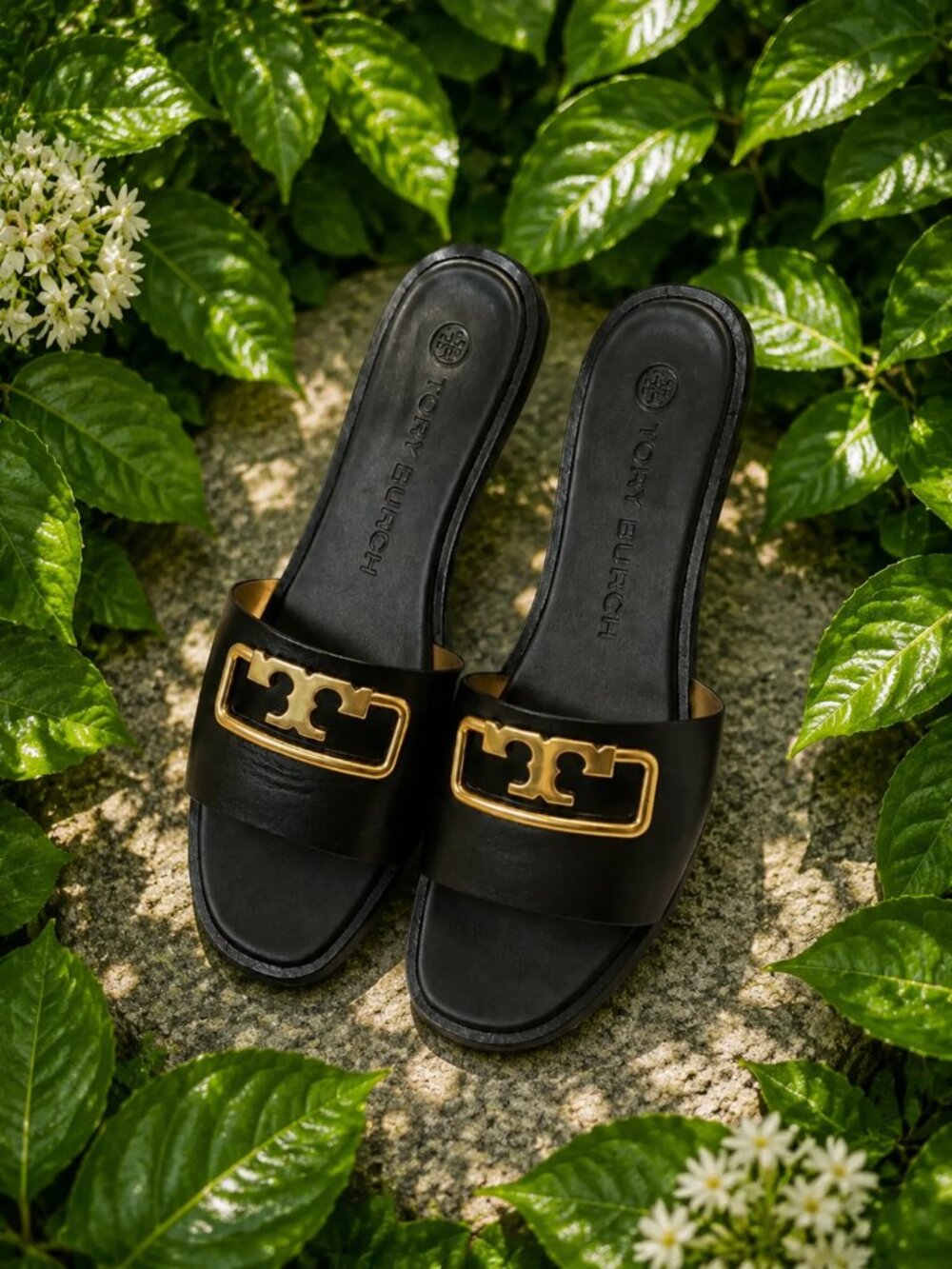 Tory Burch Selby Slide Perfect Black/Gold